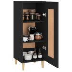 vidaXL Komoda čierna 34,5x34x90 cm spracované drevo – Obrázok 4