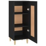 vidaXL Komoda čierna 34,5x34x90 cm spracované drevo – Obrázok 7
