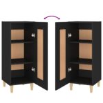 vidaXL Komoda čierna 34,5x34x90 cm spracované drevo – Obrázok 8