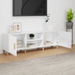 vidaXL TV stolík biely 150x30x50 cm spracované drevo – Obrázok 3
