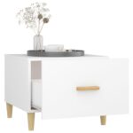 vidaXL Konferenčné stolíky 2 ks biele 50x50x40 cm kompozitné drevo – Obrázok 4