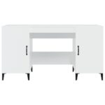 vidaXL Stôl lesklý biely 140x50x75 cm spracované drevo – Obrázok 6