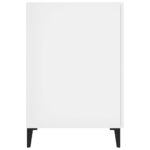 vidaXL Stôl lesklý biely 140x50x75 cm spracované drevo – Obrázok 7