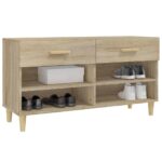 vidaXL Botník dub sonoma 102x35x55 cm spracované drevo – Obrázok 4