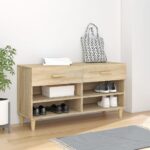 vidaXL Botník dub sonoma 102x35x55 cm spracované drevo