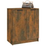 vidaXL Botník dymový dub 59x35x70 cm spracované drevo – Obrázok 7