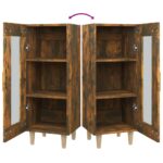 vidaXL Komoda dymový dub 34,5x34x90 cm spracované drevo – Obrázok 9