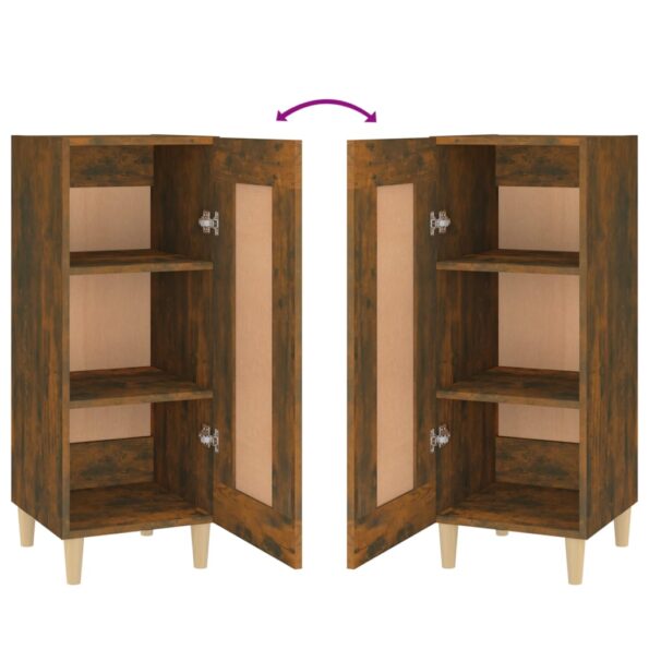 vidaXL Komoda dymový dub 34,5x34x90 cm spracované drevo – Obrázok 8