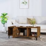 vidaXL Konferenčný stolík dymový dub 102x50x40 cm spracované drevo – Obrázok 3