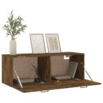 vidaXL Nástenná skrinka dymový dub 100x36,5x35 cm spracované drevo – Obrázok 4