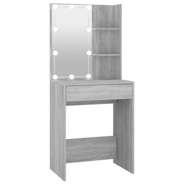 VXL8720287087236_a_en_hd_1.jpg vidaXL Toaletný stolík s LED sivý dub sonoma 60x40x140 cm – Obrázok 2