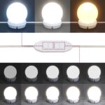 vidaXL Toaletný stolík s LED sivý dub sonoma 60x40x140 cm – Obrázok 10
