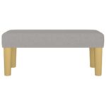 vidaXL Lavička bledosivá 70x30x30 cm látka – Obrázok 3