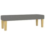 vidaXL Lavička tmavosivá 100x30x30 cm látka – Obrázok 2