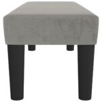 vidaXL Lavička bledosivá 100x30x30 cm zamat – Obrázok 4