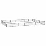 vidaXL Ohrádka pre psov 20 panelov čierna 100x50 cm práškovaná oceľ