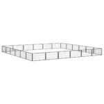 vidaXL Ohrádka pre psov 20 panelov čierna 100x50 cm práškovaná oceľ – Obrázok 3