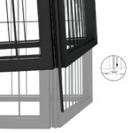 vidaXL Ohrádka pre psov 20 panelov čierna 100x50 cm práškovaná oceľ – Obrázok 6