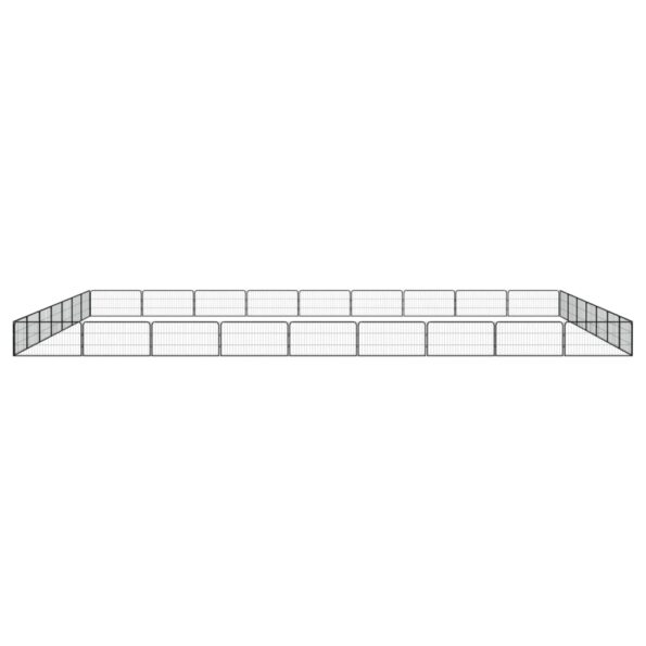 VXL8720287159063_g_en_hd_1.jpg vidaXL Ohrádka pre psov 32 panelov čierna 100x50 cm práškovaná oceľ – Obrázok 2