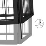 vidaXL Ohrádka pre psov 32 panelov čierna 100x50 cm práškovaná oceľ – Obrázok 6