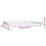 vidaXL Ohrádka pre psov 32 panelov čierna 100x50 cm práškovaná oceľ – Obrázok 7
