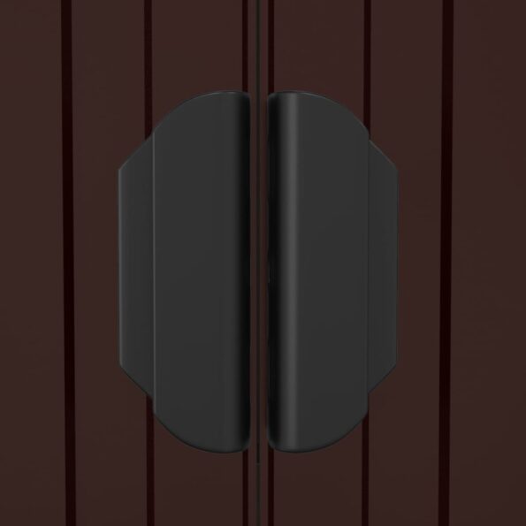 vidaXL Záhradná kôlňa tmevohnedá 192x108x223 cm pozinkovaná oceľ – Obrázok 7