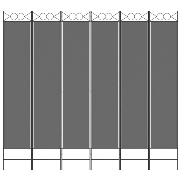 vidaXL 6-panelový paraván antracitový 240x220 cm látkový – Obrázok 3