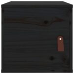 vidaXL Nástenná skrinka čierna 31,5x30x30 cm masívna borovica – Obrázok 3