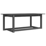 vidaXL Konferenčný stolík sivý 110x55x45 cm borovicový masív – Obrázok 2