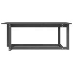 vidaXL Konferenčný stolík sivý 110x55x45 cm borovicový masív – Obrázok 3