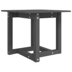 vidaXL Konferenčný stolík sivý 50x50x45 cm borovicový masív – Obrázok 2