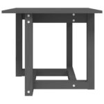 vidaXL Konferenčný stolík sivý 50x50x45 cm borovicový masív – Obrázok 3