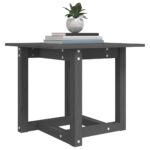 vidaXL Konferenčný stolík sivý 50x50x45 cm borovicový masív – Obrázok 5