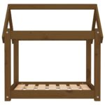 vidaXL Posteľ pre psa medovohnedá 71x55x70 cm borovicový masív – Obrázok 5