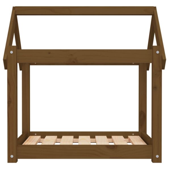 vidaXL Posteľ pre psa medovohnedá 71x55x70 cm borovicový masív – Obrázok 5