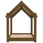 vidaXL Posteľ pre psa medovohnedá 71x55x70 cm borovicový masív – Obrázok 6