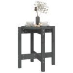 vidaXL Konferenčný stolík sivý Ø 42,5x45 cm borovicový masív – Obrázok 4