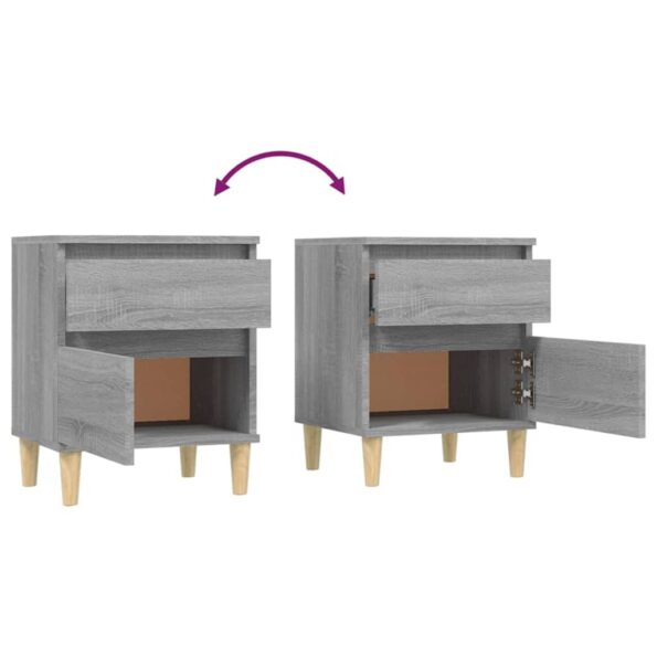vidaXL Nočné stolíky 2 ks sivý dub sonoma 40x35x50 cm – Obrázok 9