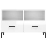 vidaXL TV skrinka lesklá biela 80x36x50 cm spracované drevo – Obrázok 5