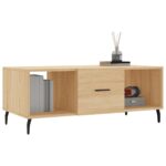 vidaXL Konferenčný stolík dub sonoma 102x50x40 cm kompozitné drevo – Obrázok 3