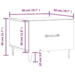 vidaXL Konferenčný stolík lesklý biely 50x50x40 cm kompozitné drevo – Obrázok 12