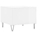 vidaXL Konferenčný stolík lesklý biely 50x50x40 cm kompozitné drevo – Obrázok 8