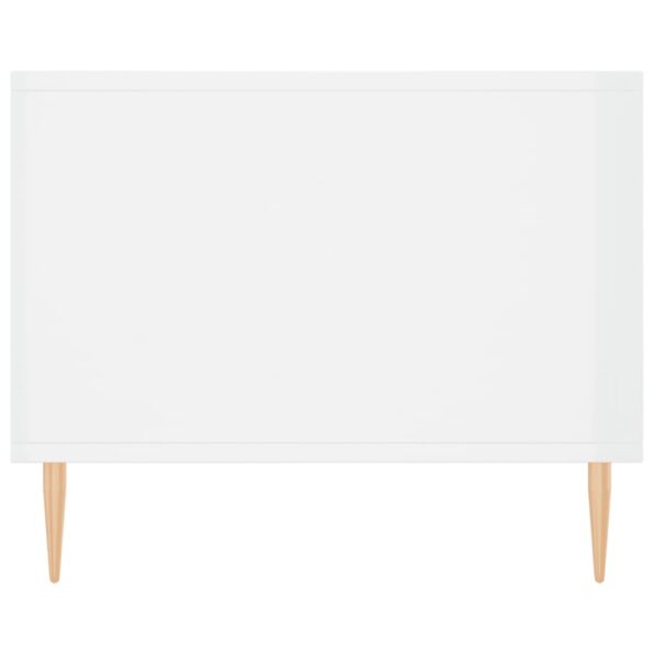 vidaXL Konferenčný stolík lesklý biely 90x50x40 cm spracované drevo – Obrázok 7