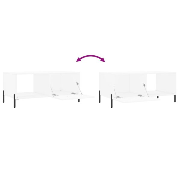 vidaXL Konferenčný stolík biely 90x50x40 cm kompozitné drevo – Obrázok 9