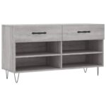 vidaXL Lavička na topánky, sivá sonoma 102x35x55 cm, kompozitné drevo – Obrázok 2