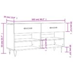 vidaXL Lavička na topánky, sivá sonoma 102x35x55 cm, kompozitné drevo – Obrázok 12