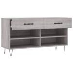 vidaXL Lavička na topánky, sivá sonoma 102x35x55 cm, kompozitné drevo – Obrázok 5