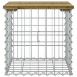 vidaXL Záhradná lavička gabiónový dizajn 43x44x42 cm impreg. borovica – Obrázok 3