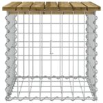 vidaXL Záhradná lavička gabiónový dizajn 43x44x42 cm impreg. borovica – Obrázok 4