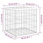 vidaXL Záhradná lavička gabiónový dizajn 43x44x42 cm impreg. borovica – Obrázok 8